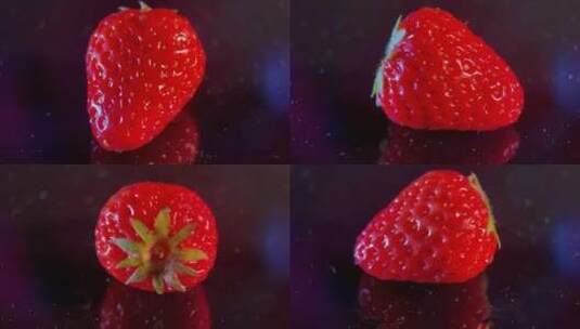 微距草莓种子高清在线视频素材下载