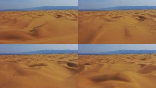 航拍中卫沙坡头腾格里沙漠高清在线视频素材下载