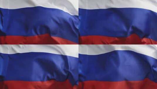 随风飘的俄罗斯国旗高清在线视频素材下载