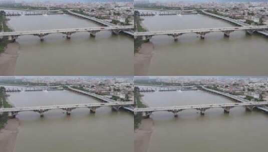 航拍福建泉州晋江泉州大桥交通视频高清在线视频素材下载