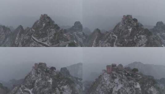 雪中武当金顶远景1（4k.log灰）高清在线视频素材下载