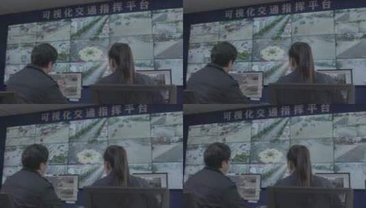 交通队可视化交通指挥平台高清在线视频素材下载