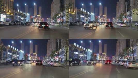 城市夜景大街小巷实拍高清在线视频素材下载