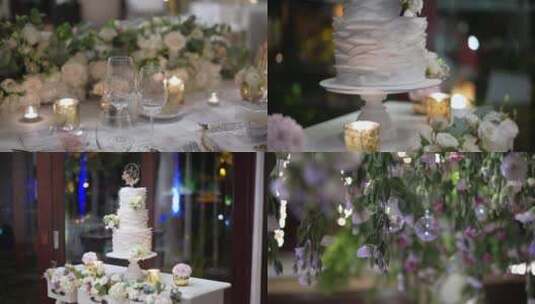 婚礼蛋糕唯美空境高清在线视频素材下载