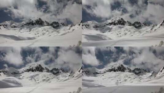 陡峭的雪山高清在线视频素材下载