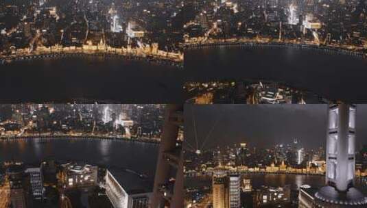 上海外滩夜景延时摄影高清在线视频素材下载