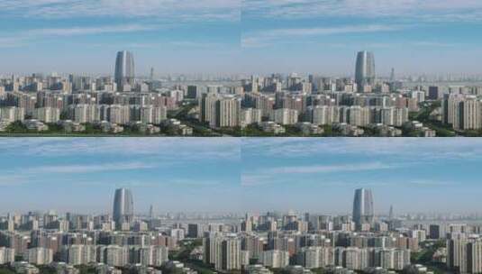 城市航拍武汉地表绿地中心竖屏高清在线视频素材下载