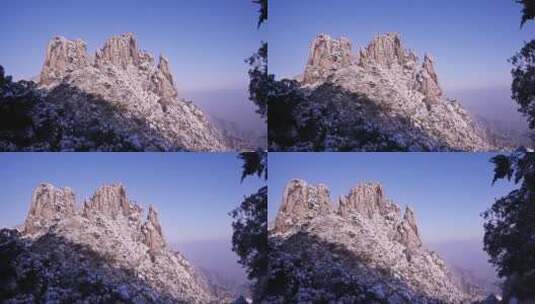 江西三清山雪景日出高清在线视频素材下载
