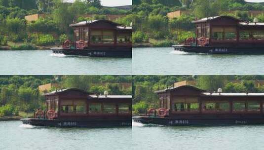 湘湖上的游船高清在线视频素材下载