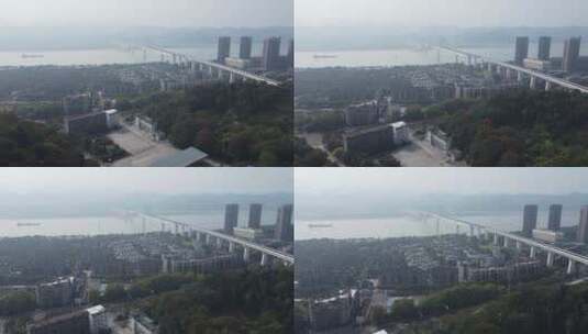 航拍武汉城市现代化建筑高清在线视频素材下载
