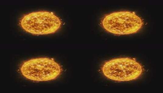 视频特效动画合成太阳星球科幻高清在线视频素材下载
