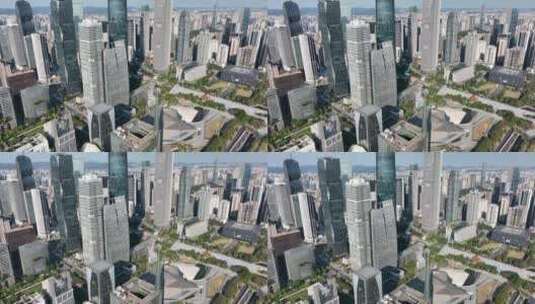 广州珠江新城CBD建筑群航拍高清在线视频素材下载