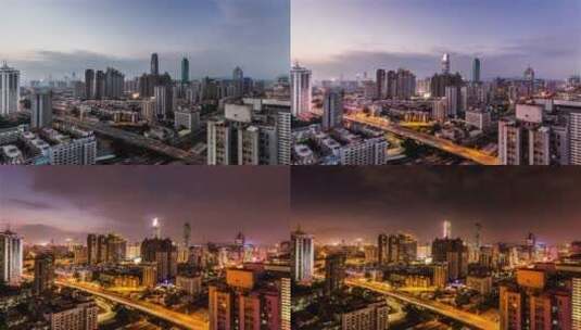 繁华城市的夜景高清在线视频素材下载