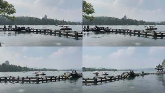 4k 杭州西湖园林山水风景高清在线视频素材下载
