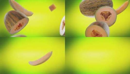 哈密瓜哈密瓜产品展示水果哈密瓜高清在线视频素材下载