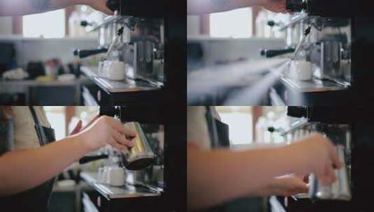 咖啡师在制作咖啡高清在线视频素材下载