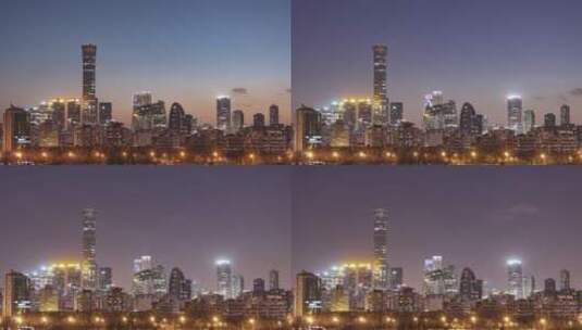 北京国贸CBD日转夜延时高清在线视频素材下载
