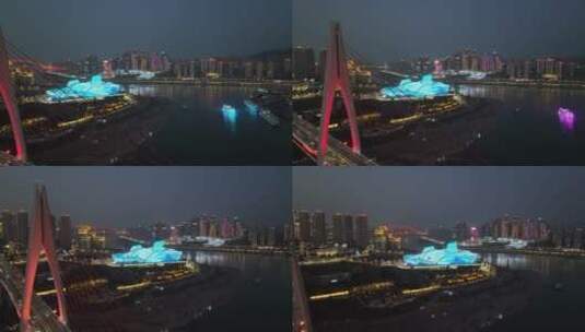 重庆洪崖洞航拍高清在线视频素材下载