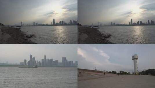 【4K】武汉武昌江滩转场空镜高清在线视频素材下载