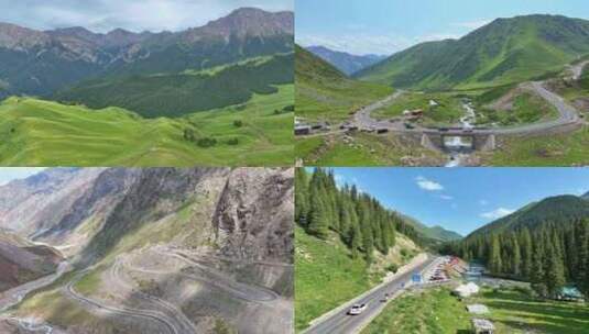新疆美丽风景航拍高清在线视频素材下载
