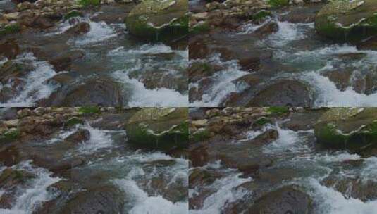 石头流水小河小溪高清在线视频素材下载