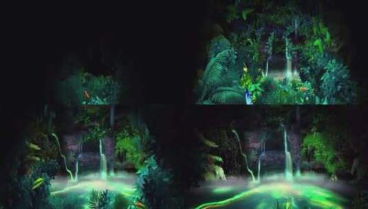 童话森林穿梭瀑布仙境高清在线视频素材下载