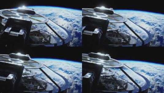 太空未来飞行器高清在线视频素材下载