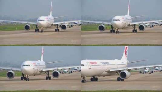 8K深圳宝安飞机场客机3高清在线视频素材下载