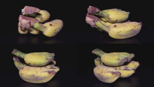 小米蕉香蕉青香蕉水果高清在线视频素材下载