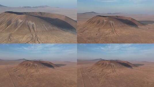 内蒙古马蹄山火山口航拍高清在线视频素材下载