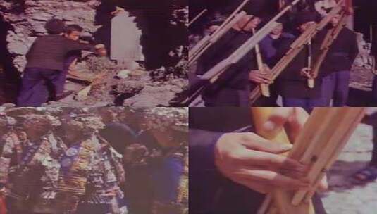 50年代 苗族 芦笙节高清在线视频素材下载