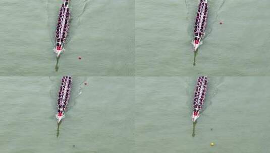 端午节赛龙舟比赛航拍龙舟俯拍龙舟划桨划船高清在线视频素材下载