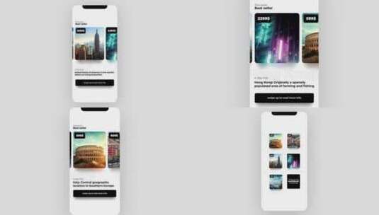 Instagram故事滑块时尚创意动感相册展示AE模板高清AE视频素材下载