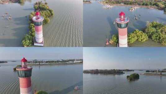 避风港 塘口 湖水湖光旅游高清在线视频素材下载