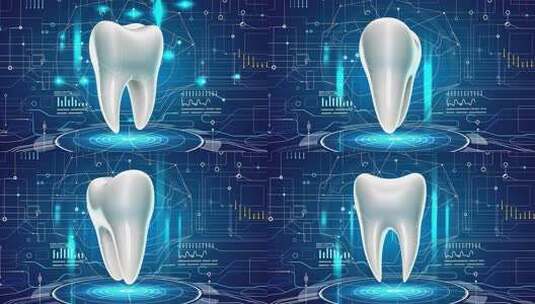 牙齿医疗科技数据分析高清在线视频素材下载