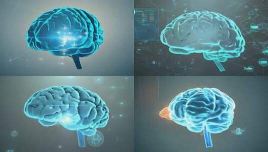 科技人体大脑特写 (1)高清在线视频素材下载