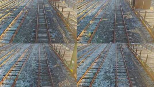 铁路与铁路导轨高清在线视频素材下载