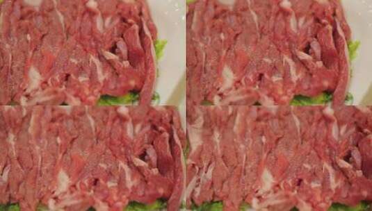 老北京涮肉羊肉片肥牛片 (6)高清在线视频素材下载