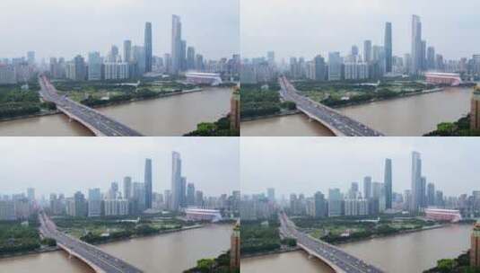中国广州公路桥延时高清在线视频素材下载