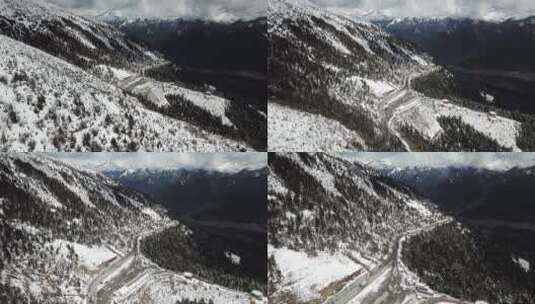 4K航拍雪山高清在线视频素材下载