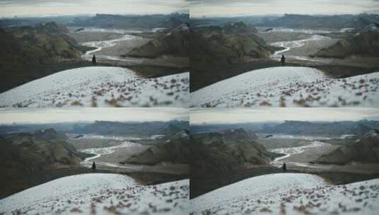 冰岛上的自然风光高清在线视频素材下载