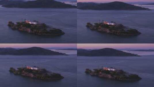 恶魔岛的无人机拍摄高清在线视频素材下载