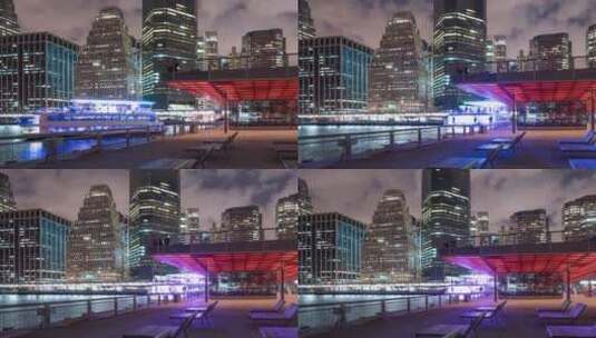 延时拍摄城市夜晚美景高清在线视频素材下载