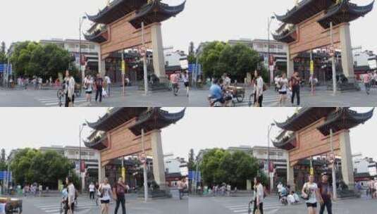 上海街牌坊实景拍摄高清在线视频素材下载