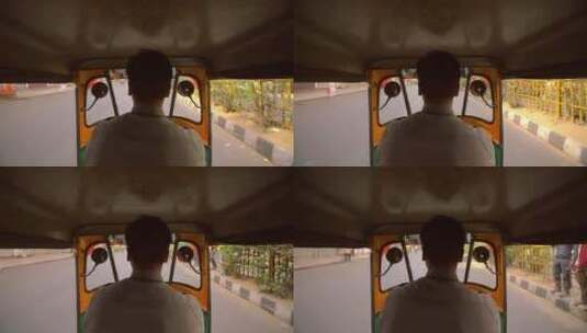 出租车司机在马路上开车高清在线视频素材下载