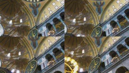 圣索菲亚大教堂穹顶高清在线视频素材下载