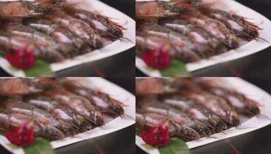 黑虎虾对虾海虾高清在线视频素材下载