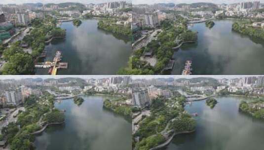 惠州西湖风景区航拍高清在线视频素材下载