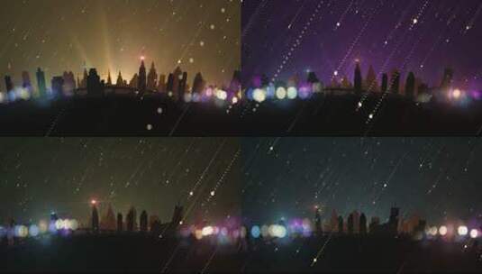 城市雨夜舞台背景高清在线视频素材下载