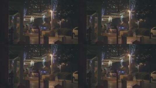 咖啡馆上空的闪烁灯高清在线视频素材下载